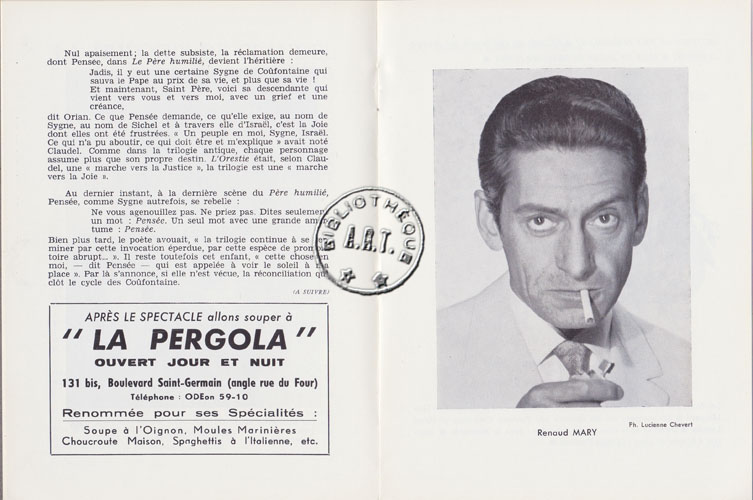 Les programmes de Théatre de l\